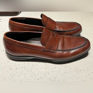 Prada brown leather loafers size 10.5 P 11.5 US